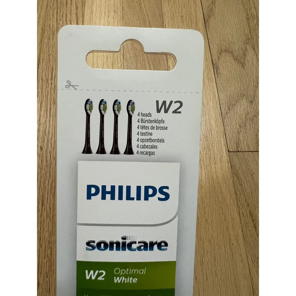 Philips Sonicare W2 Replacement Brush Heads 4 Pack Black NEW